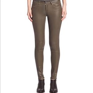 Paige Transcend Olive Coated Pants